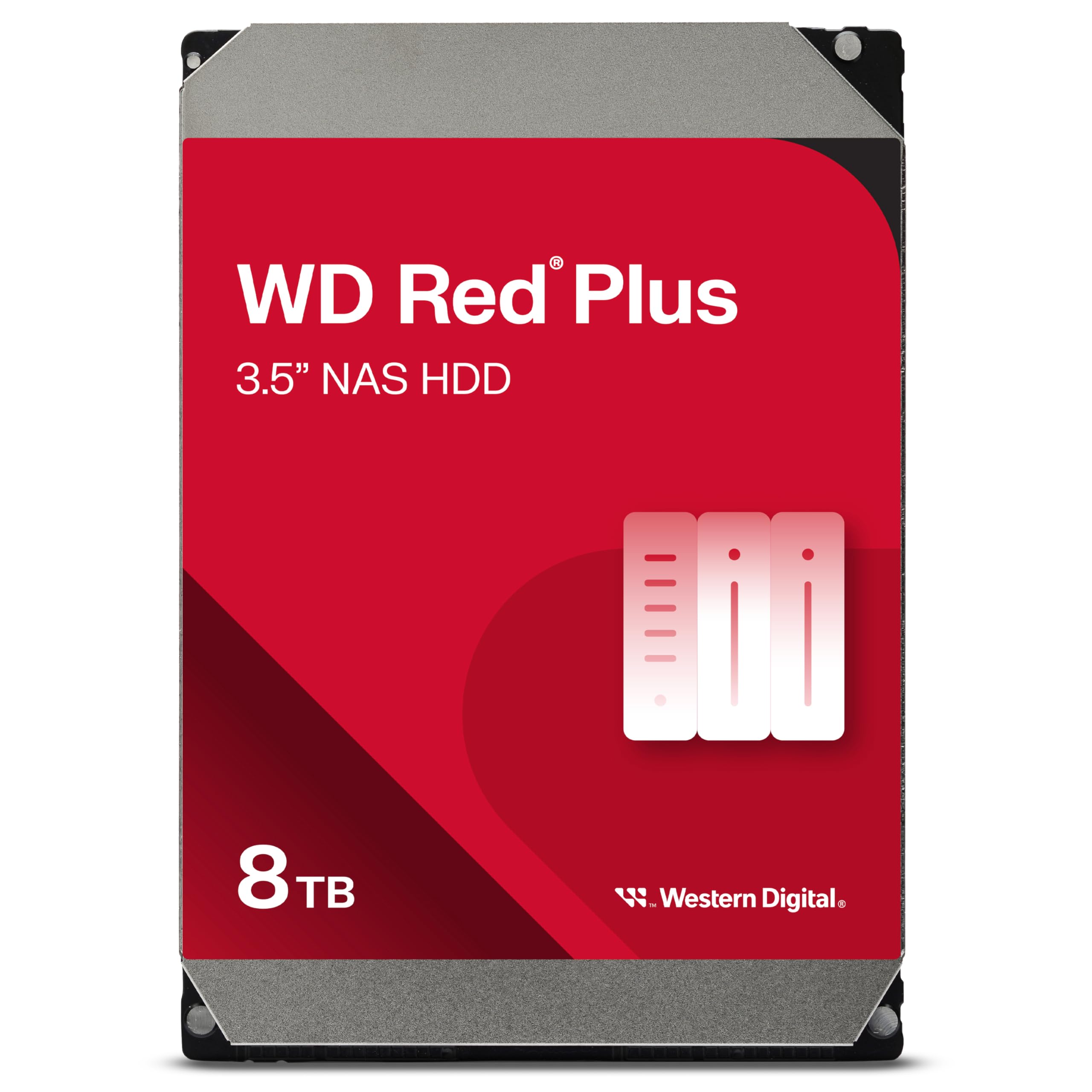 HDD Desktop Western Digital RED PLUS 8TB NAS SATA3 5640RPM 256MB 3