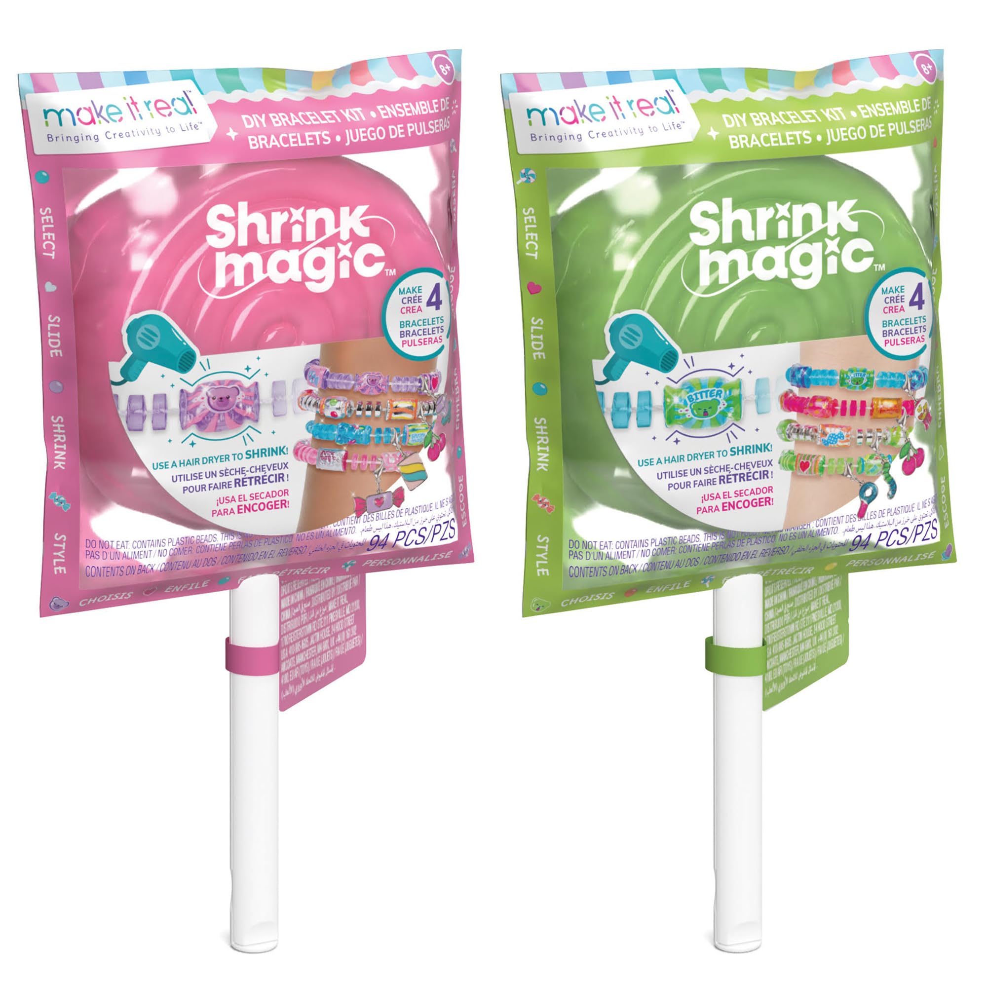 Amazon.com: Make It Real Shrink Magic Lollipop Bracelet Kits - 2