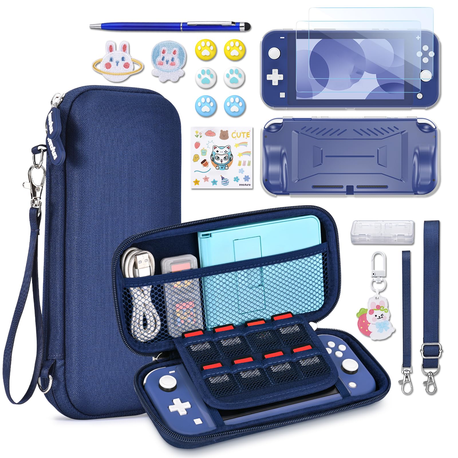 Amazon.com: innoAura Switch Lite Case 18-in-1 Accessories Bundle