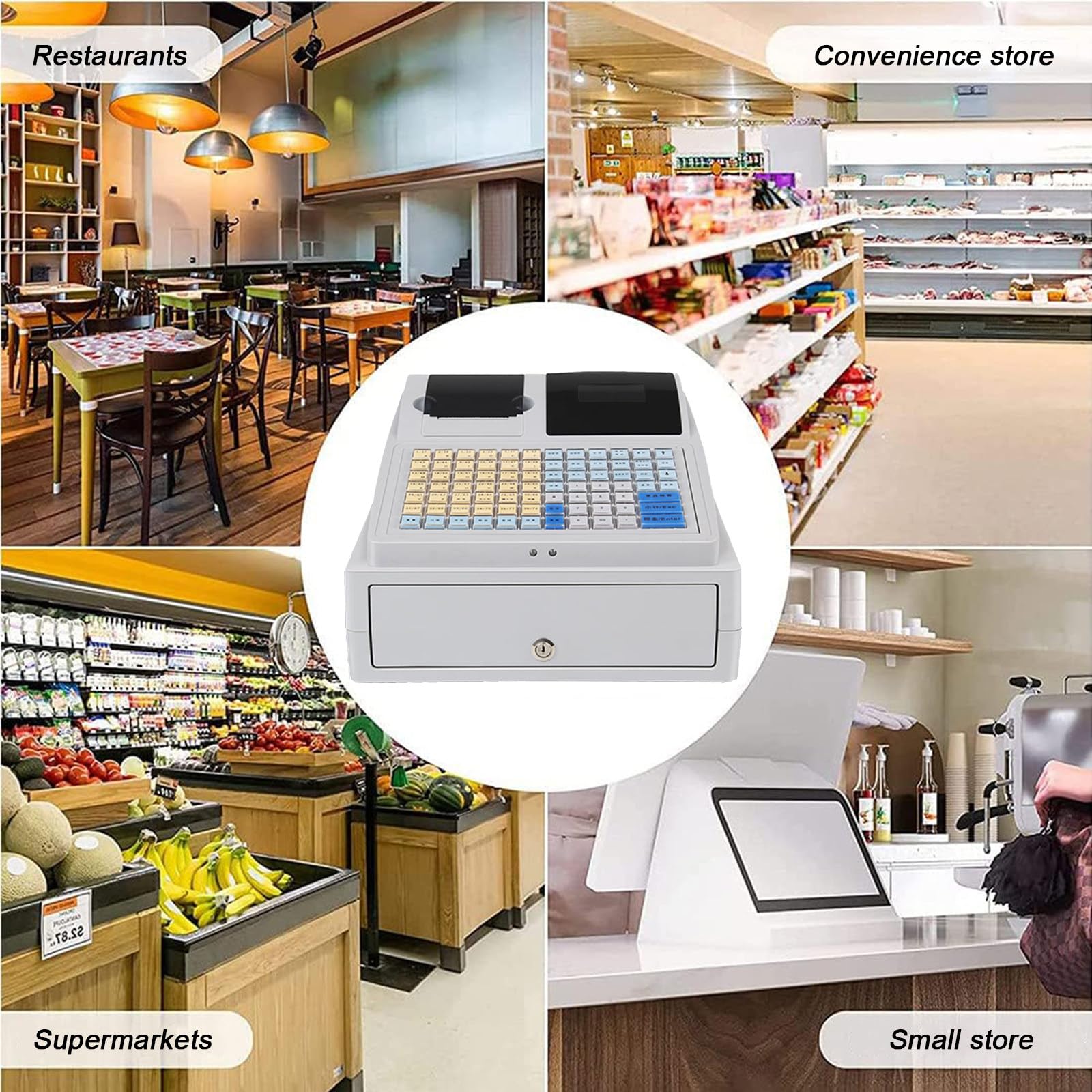 Amazon.co.jp: 81キー電子レジスター、商業用スマートレジ