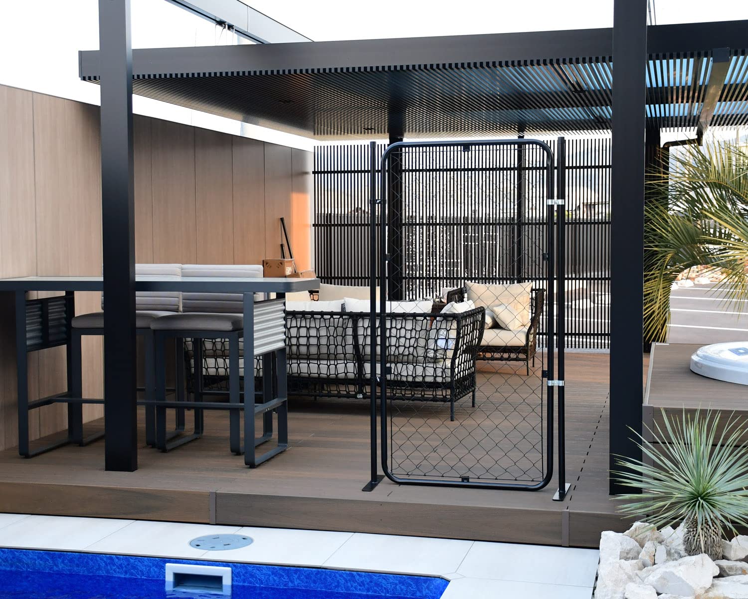 アメリカンフェンス 3枚◾️黒ブラック180cm x 90cm ガレージ