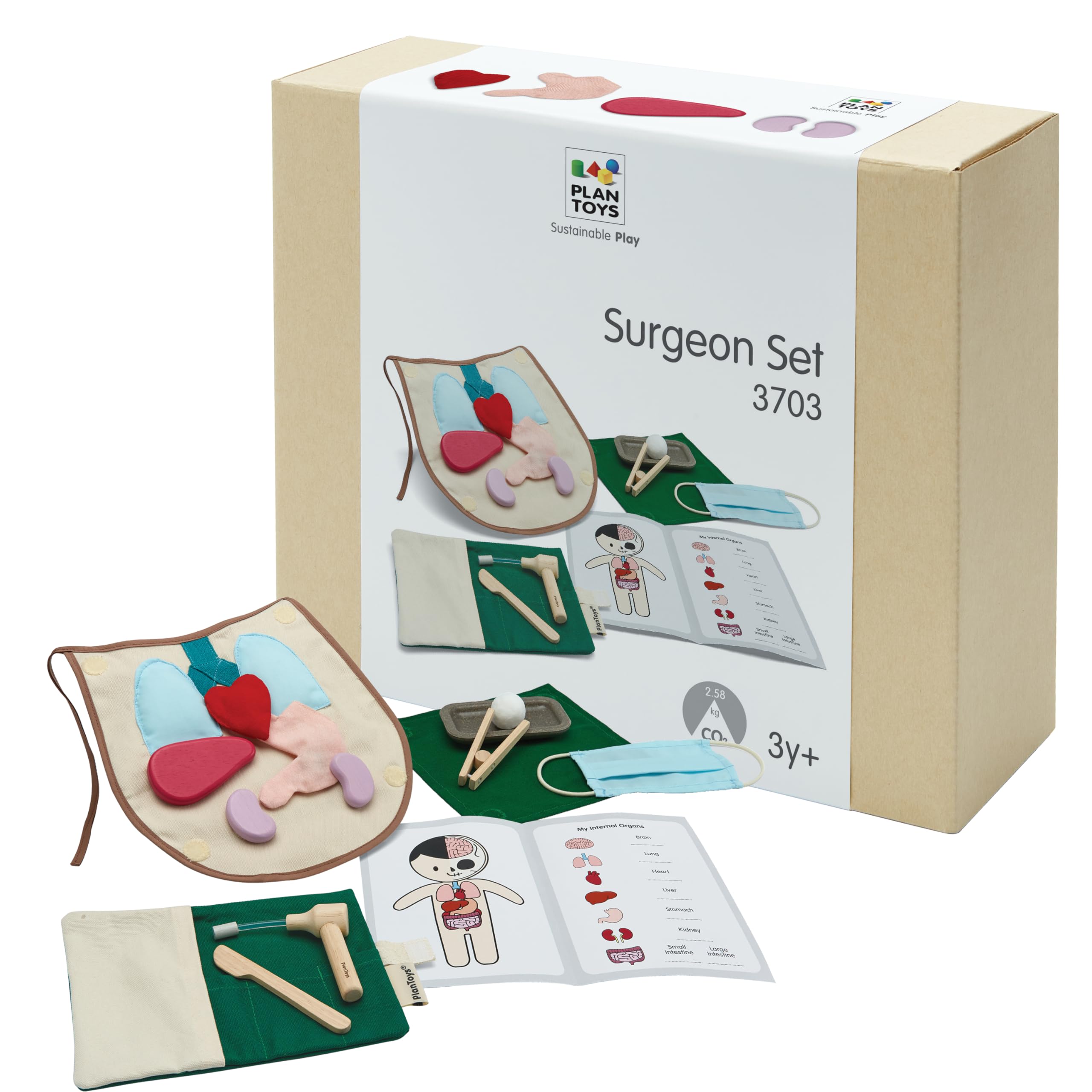 Amazon.com: PlanToys Wooden Pretend Play Surgeon Set (3703