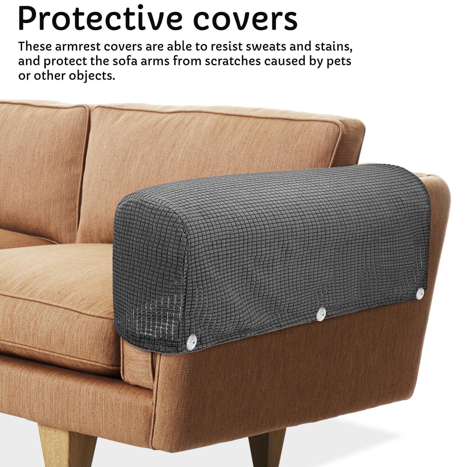 Amazon｜Housoutil 4個ソファアームカバー 洗える エ ック