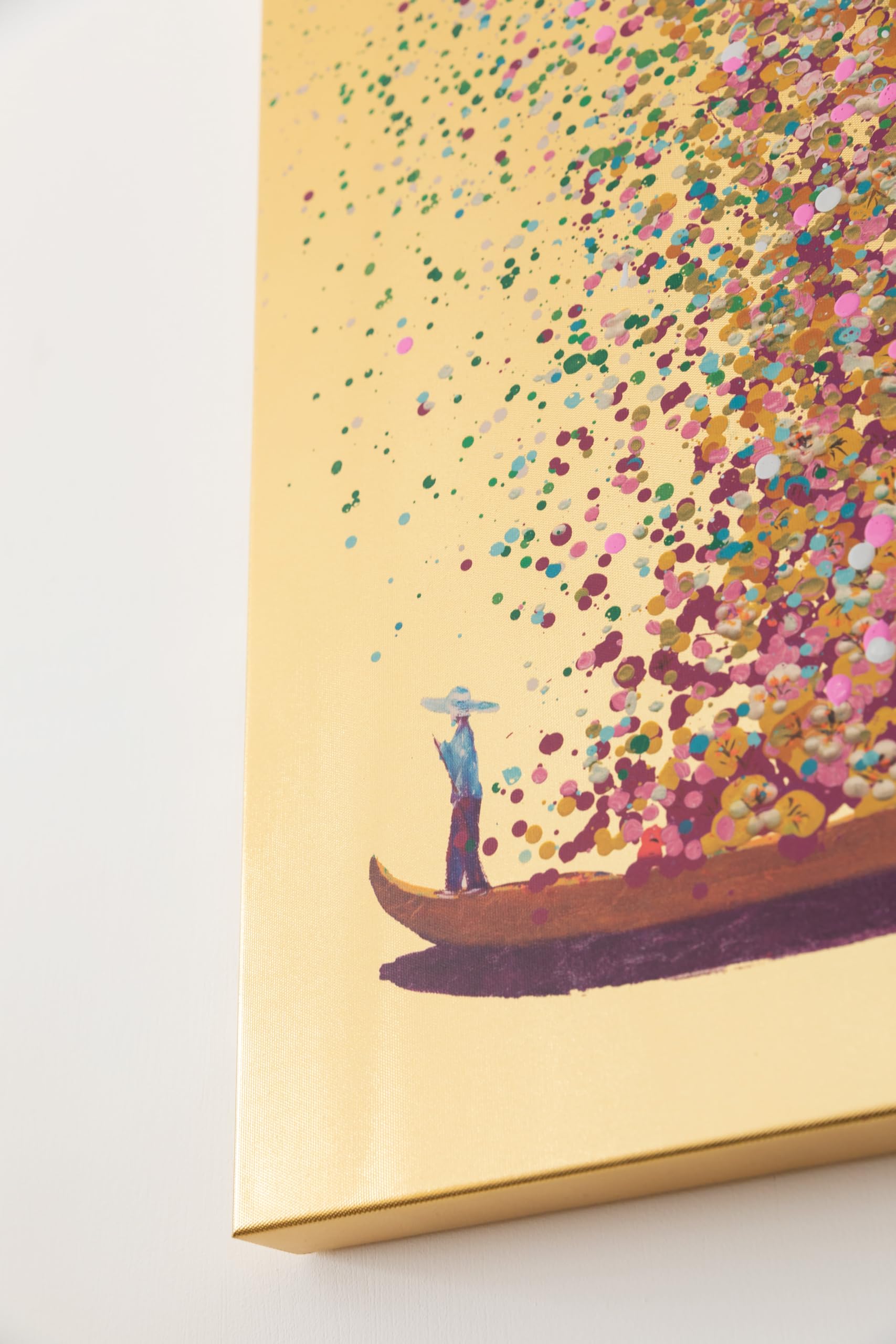 Amazon.co.jp: KARE カレ 正規品 絵画 フラワー ボート ゴールド