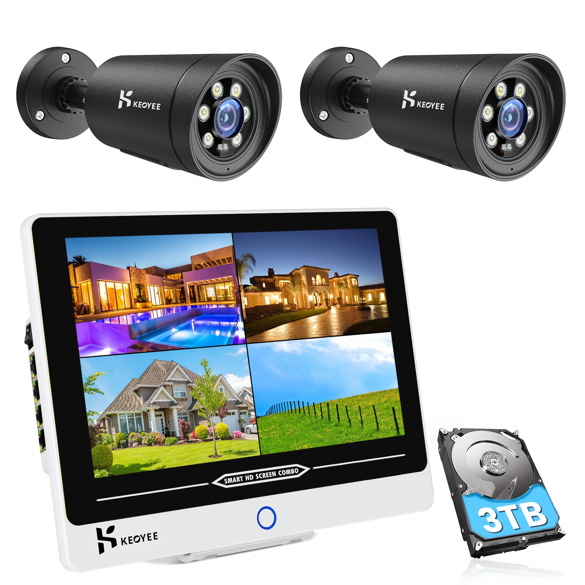 Amazon.co.jp: 【2026新型・500万高画素・カラー暗視】 防犯KEOYEE