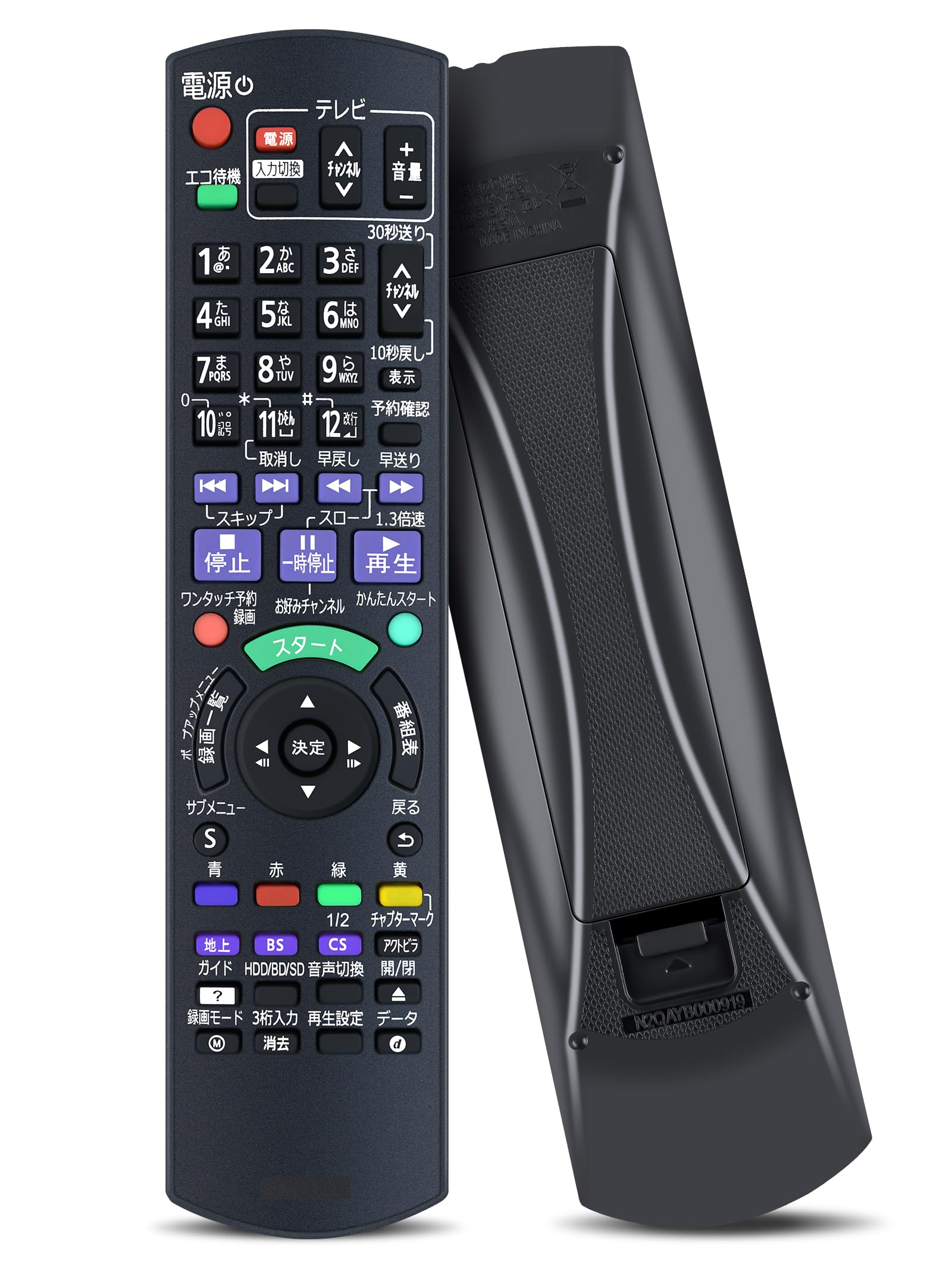 Amazon.co.jp: BD/DVD Recorder Remote Control N2QAYB000697 for