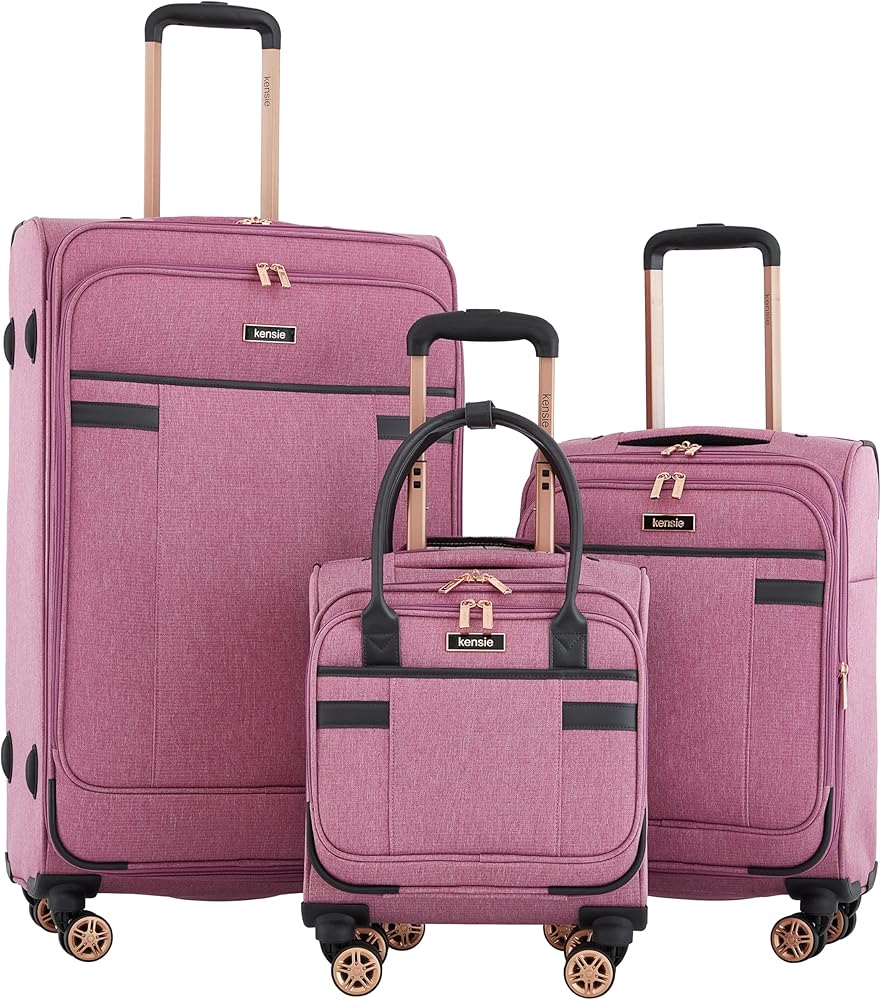 Amazon.com | kensie Hudson Softside 3-Piece Spinner Luggage Set