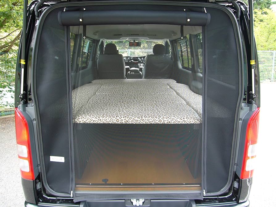 Amazon.co.jp: neru海 200系ハイエース 蚊帳（かや）ネット リア・標準