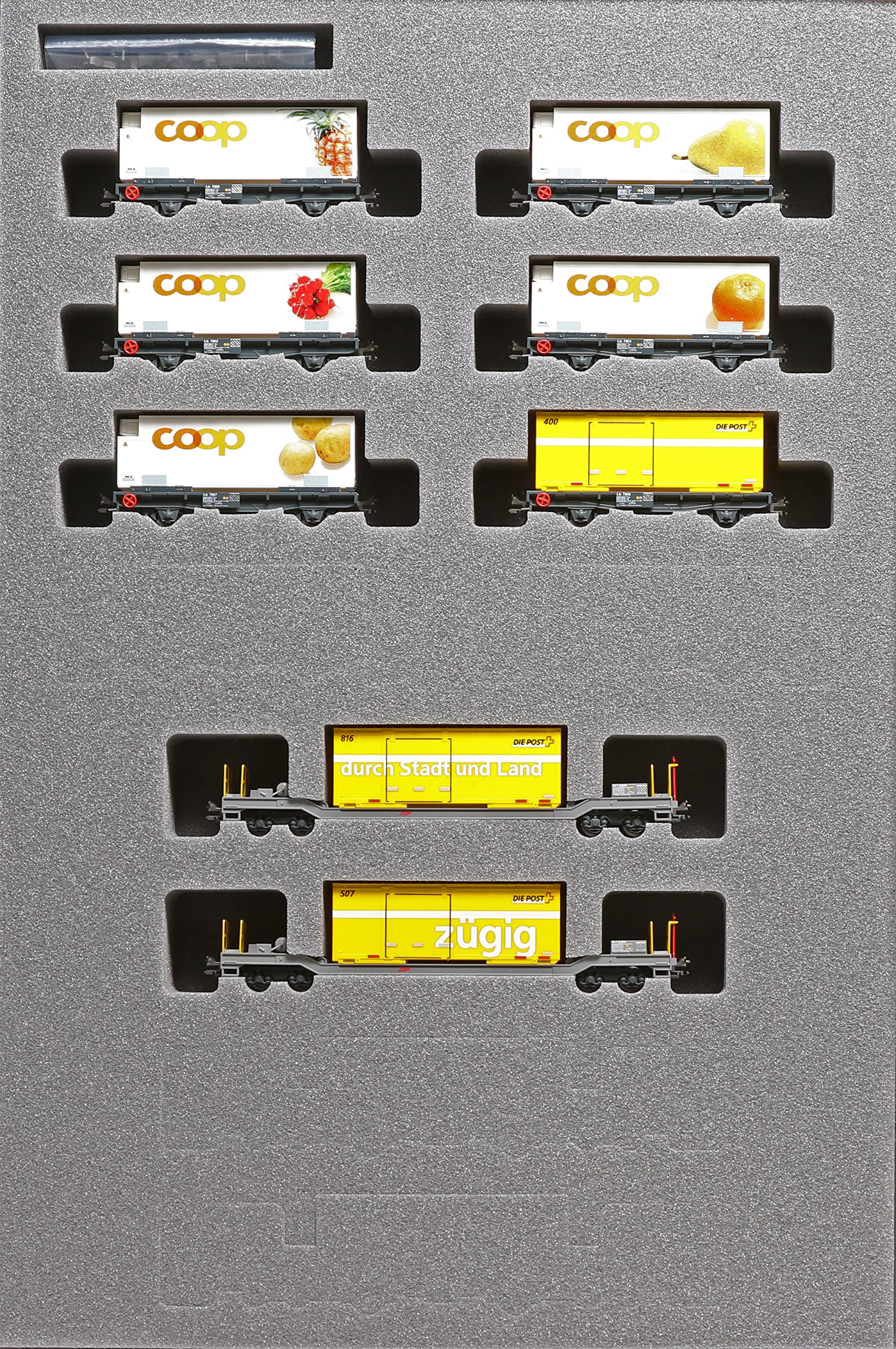 Amazon | KATO Nゲージ レーティッシュ鉄道 コンテナ貨物列車 8両