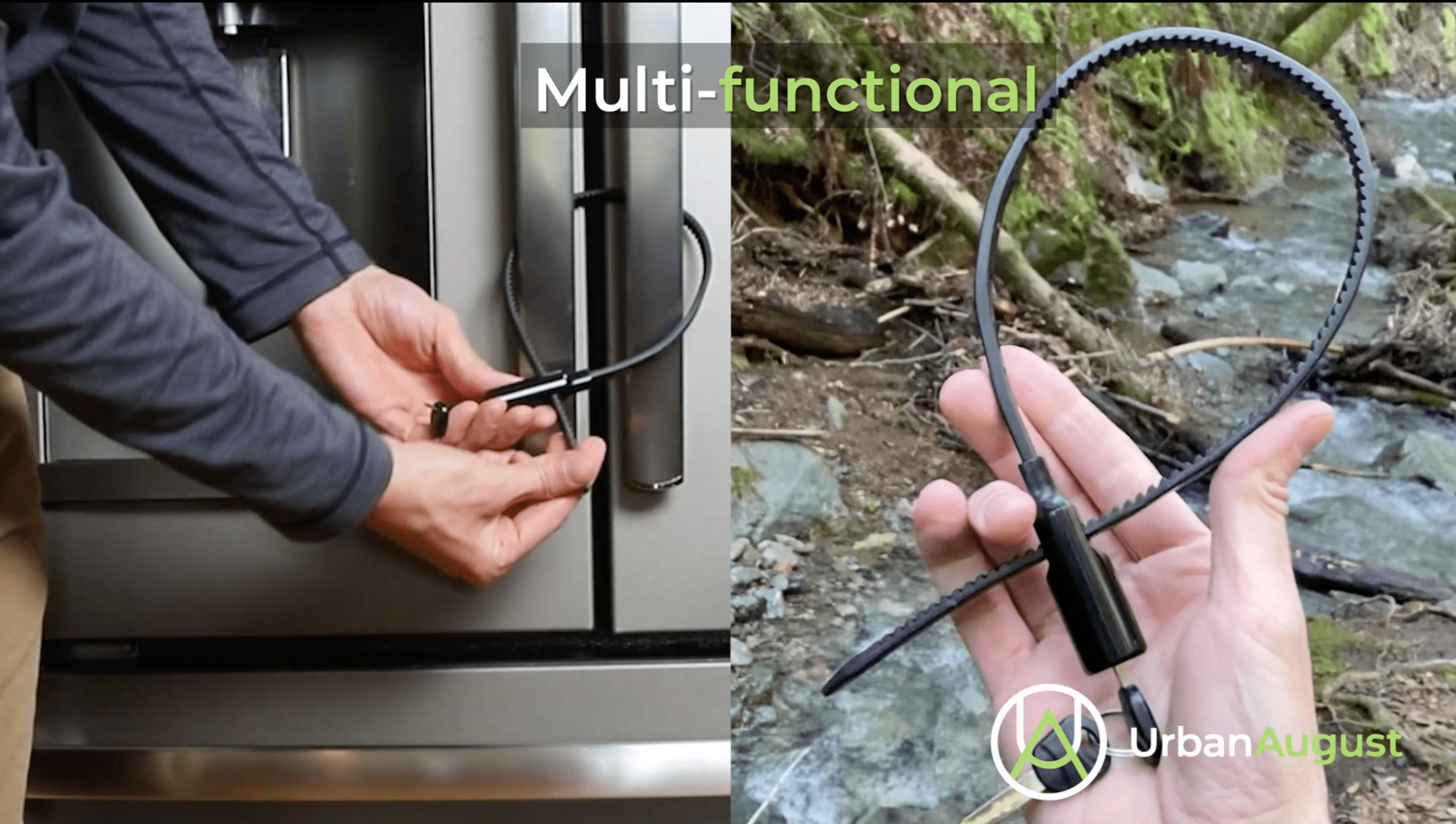 Urban August Adjustable Zip Tie Lock for Cabinet Refrigerator Bike