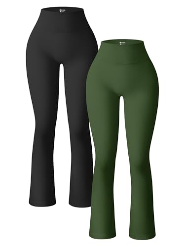 Amazon.com: OQQ Women's 2 Piece Yoga Pants Ribbed Seamless Workout