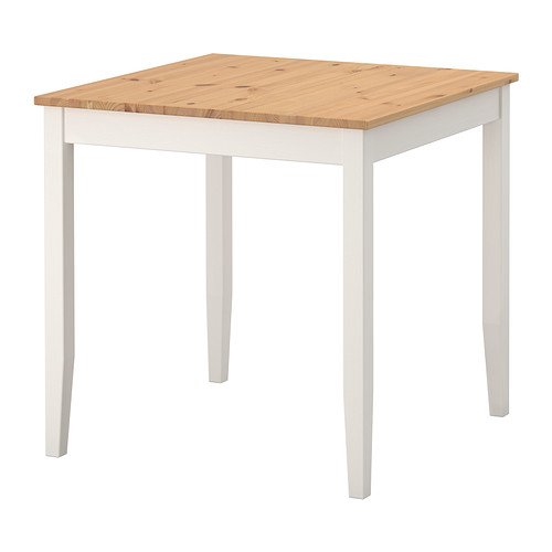 Amazon.co.jp: IKEA LERHAMN Table, Light Antique Stain, White Stain