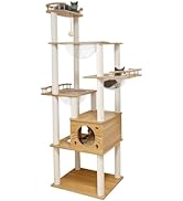 Amazon | 日本メーカー RAKU キャットタワー 宇宙船付き ハイタイプ 高