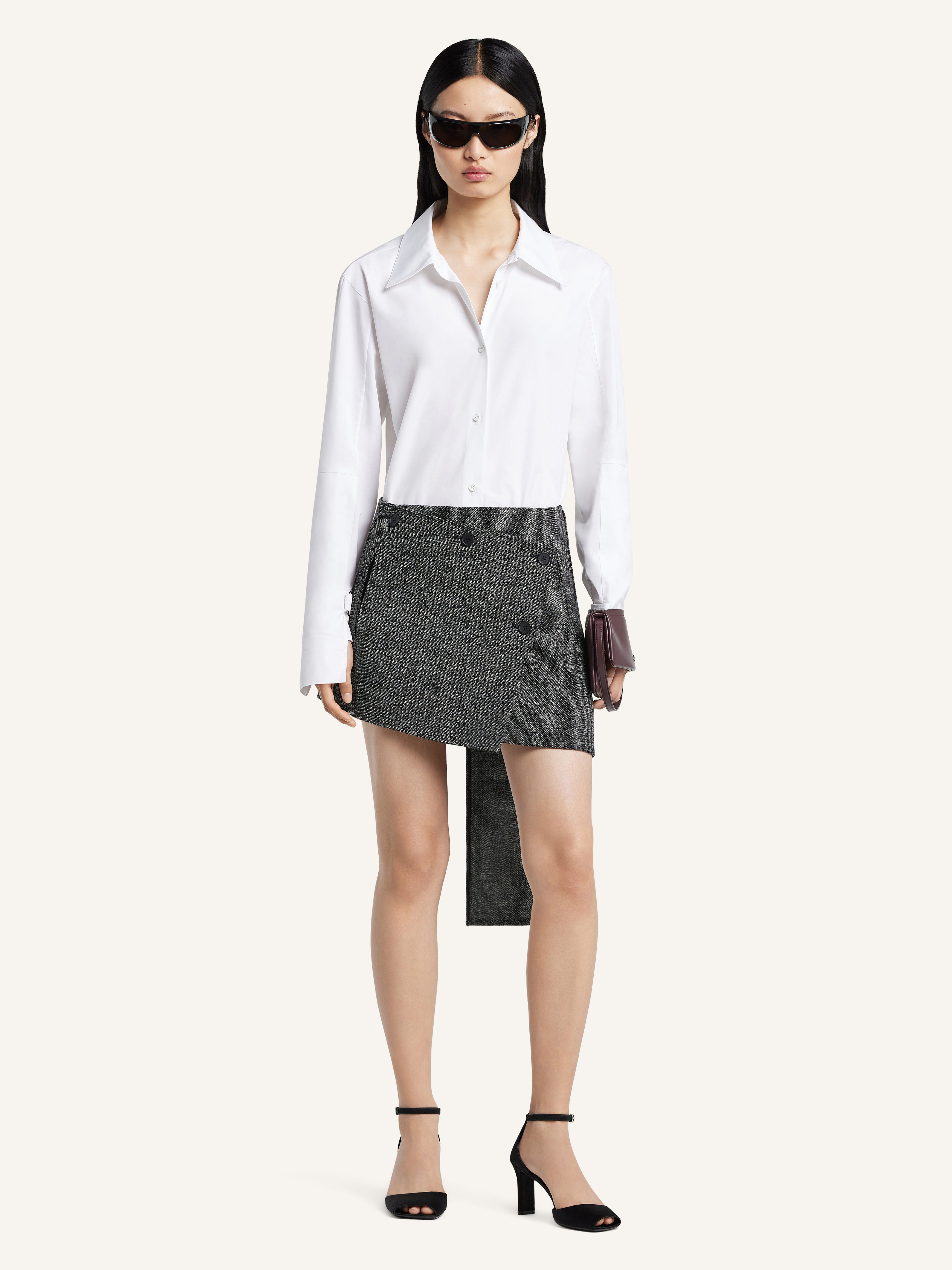 POINTY BUCKLE RIB KNIT TOP - courrèges