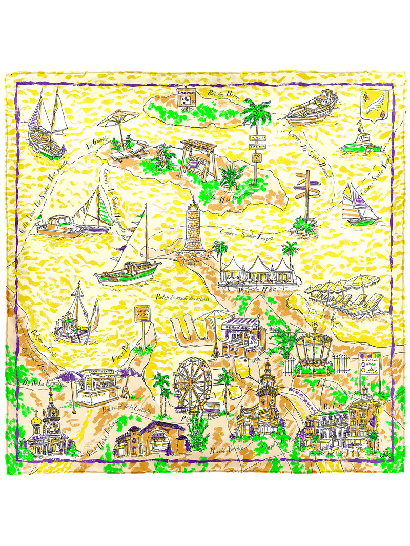 シルクスカーフ65＞ リゾートマップ – manipuri