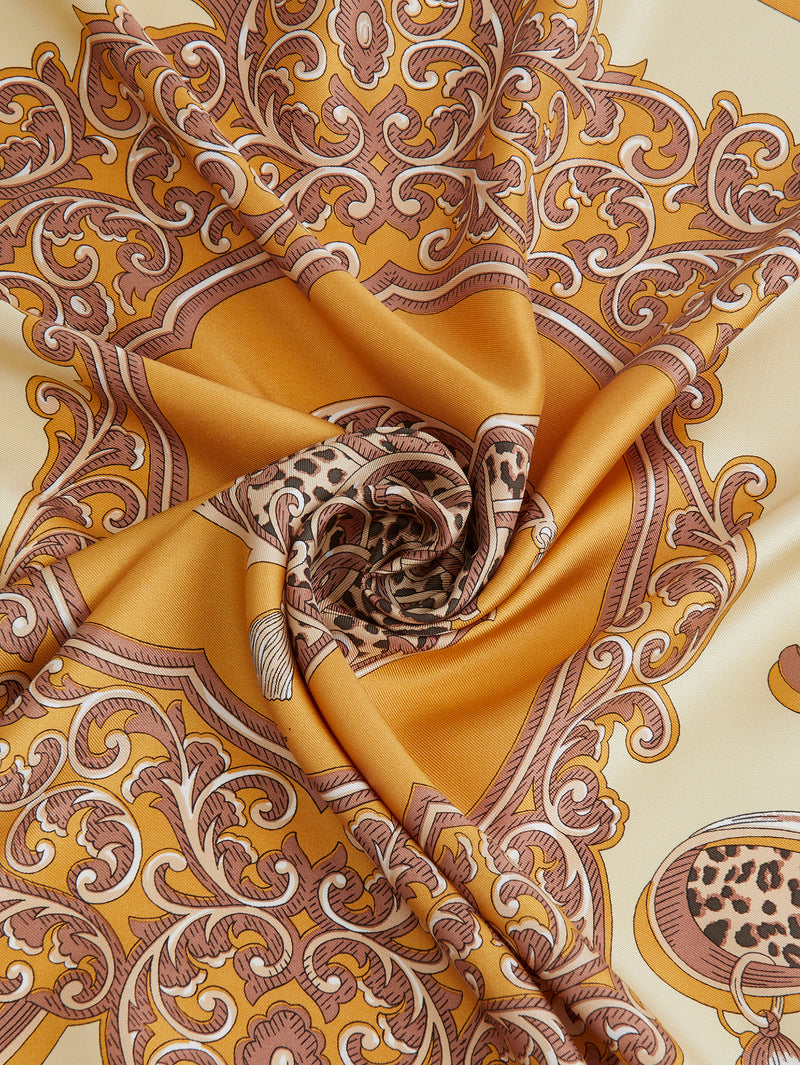 シルクスカーフ65＞ タッセルレオパード – manipuri