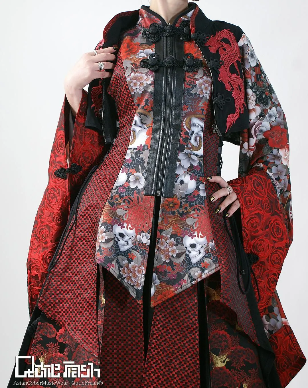 Qutie Frash】 和柄チャイナチュニック -TyCHE iero(旧KERA SHOP金沢店）