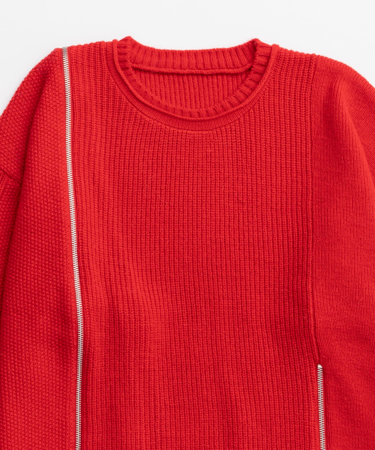 Long Zipper Knit Pullover