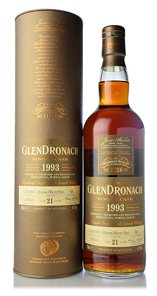 グレンドロナック [1993] 21年 オロロソシェリーバット#626 FOR SHINANOYA