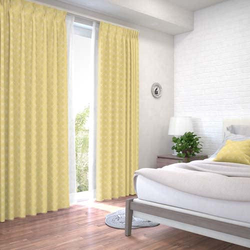 既製】遮光2級 ナチュラル ジャカード織の形状記憶付 メーベル