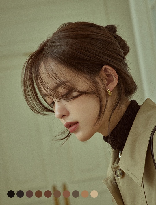 手植えトップカバー) サイドバング ルーズCカール (モースト原糸)