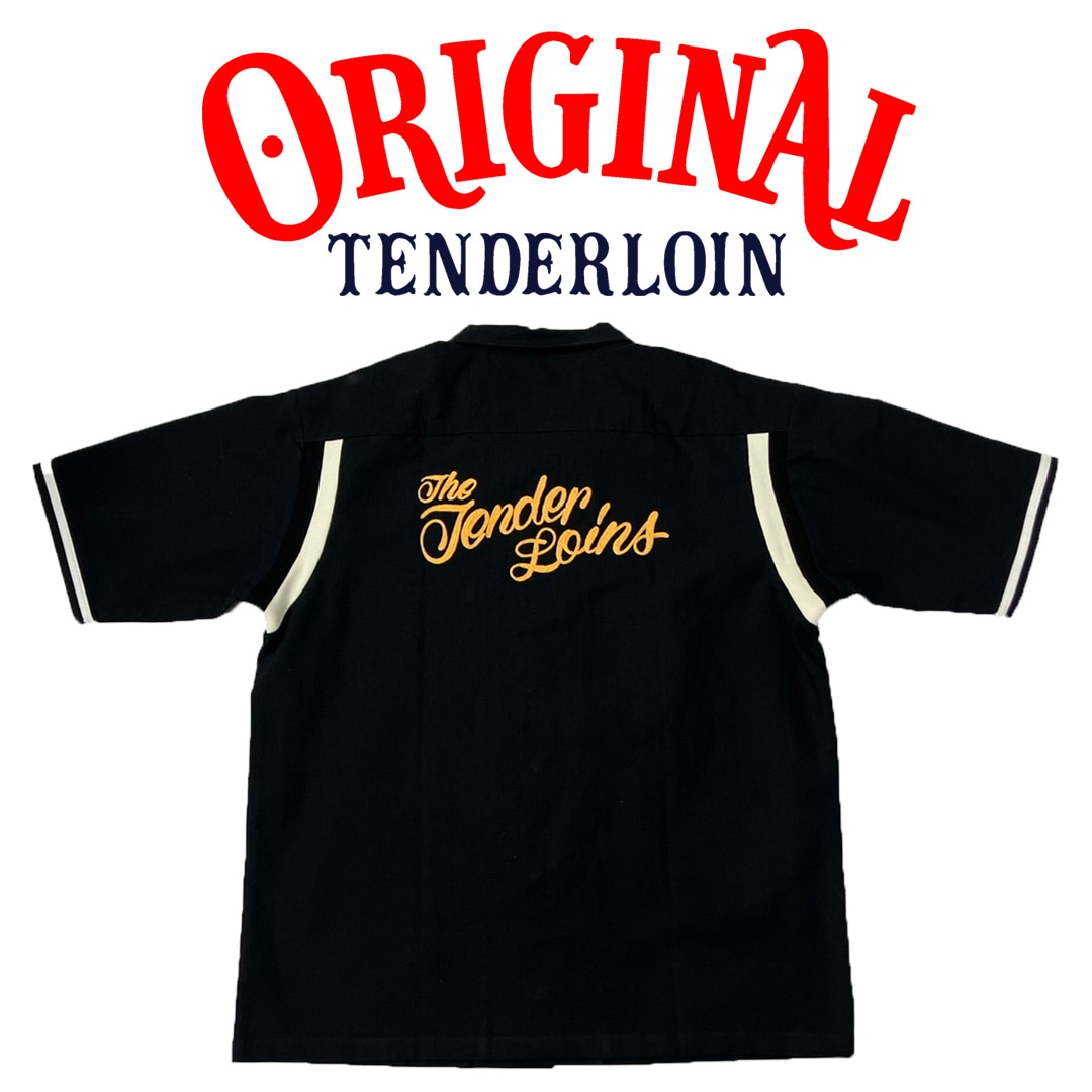 TENDERLOIN BOWLING SHIRTS BLACK GOLD EMBROIDERY | SHIRT