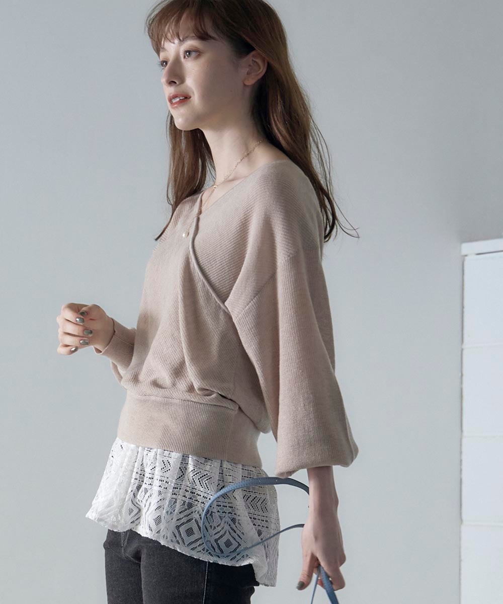 SALE】カシュクールニットプルオーバー - 12Twelve Agenda(トゥエルブ