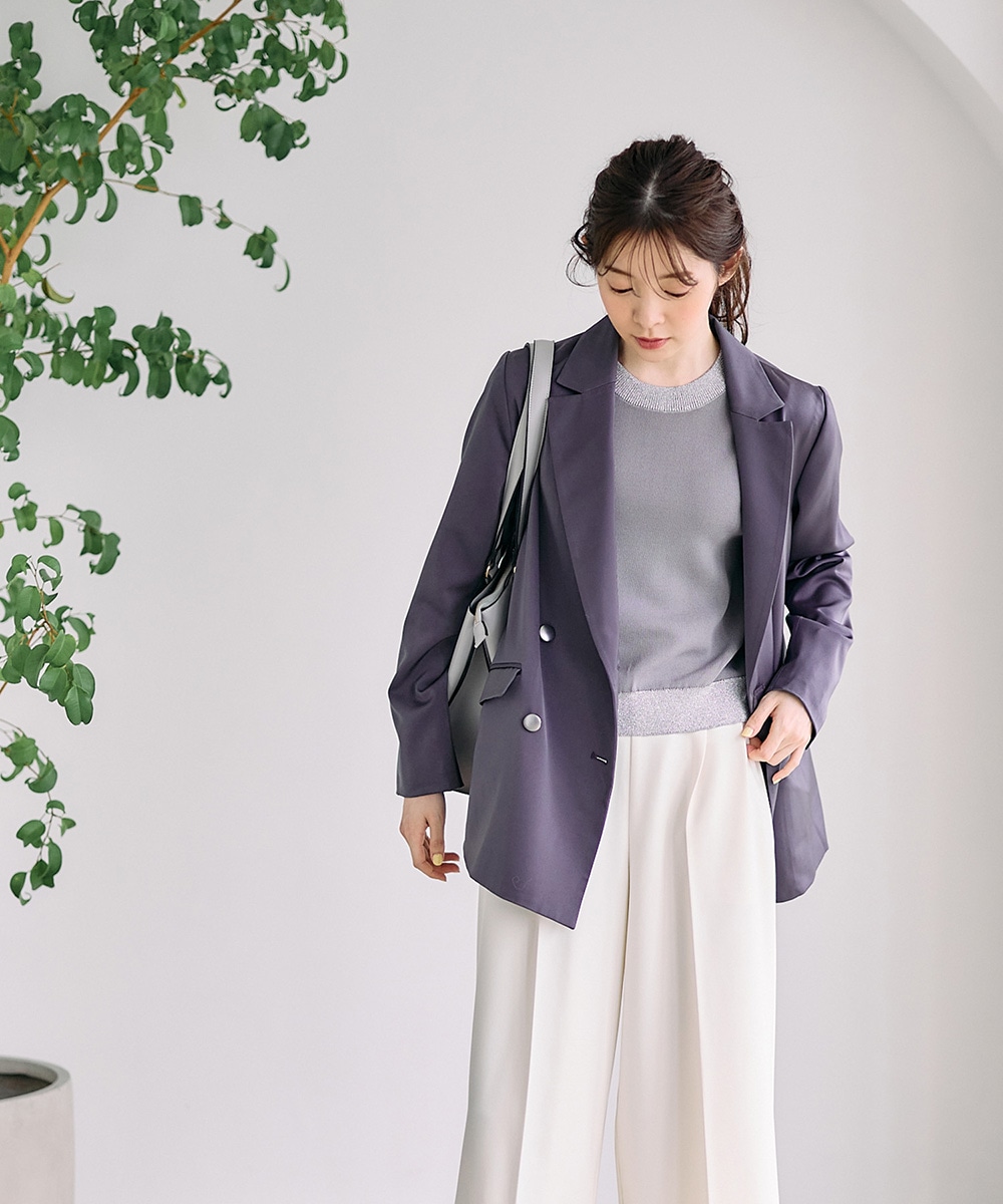 グロッシーゆるテーラードジャケット - 12Twelve Agenda(トゥエルブ