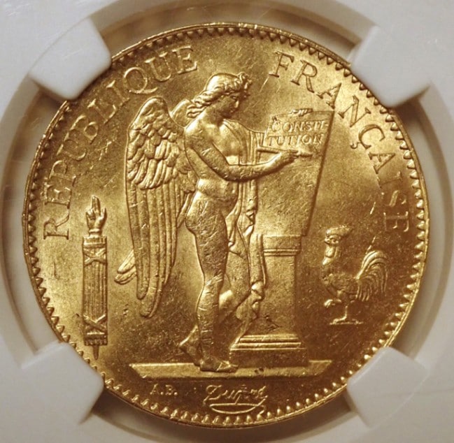 フランス1885年100フラン「特年号」MS63 | アンティーク・コイン