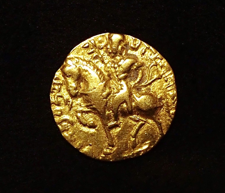 古代インド、グプタ朝、チャンドラグプタ2世のディナール金貨R