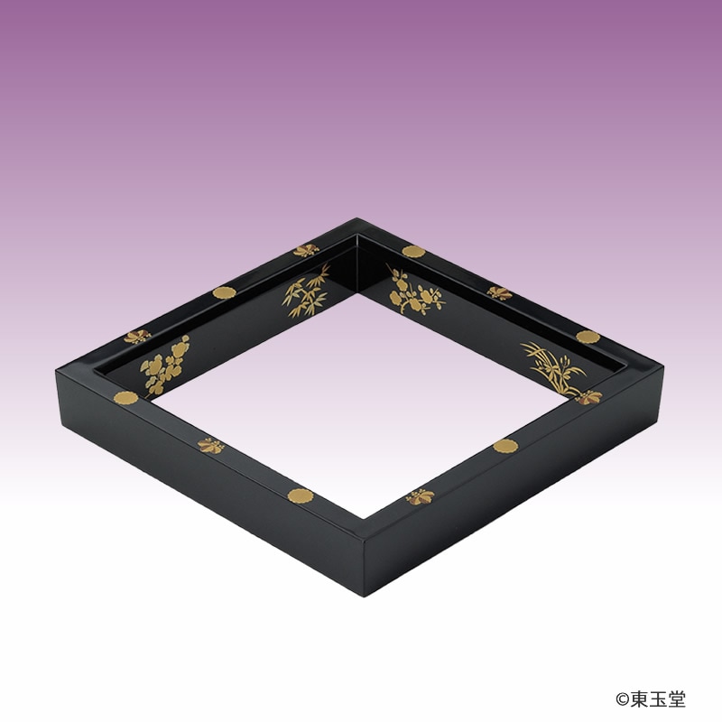 炉縁 真塗 四君子蒔絵 | 炉の茶道具 | |茶道具通販 お茶道具東玉堂