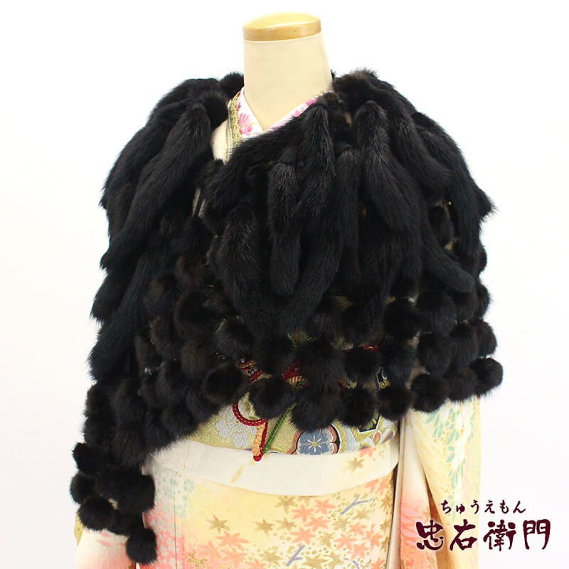 sankyo shokai（三京商会） パステルミンク ストール フリンジ付き