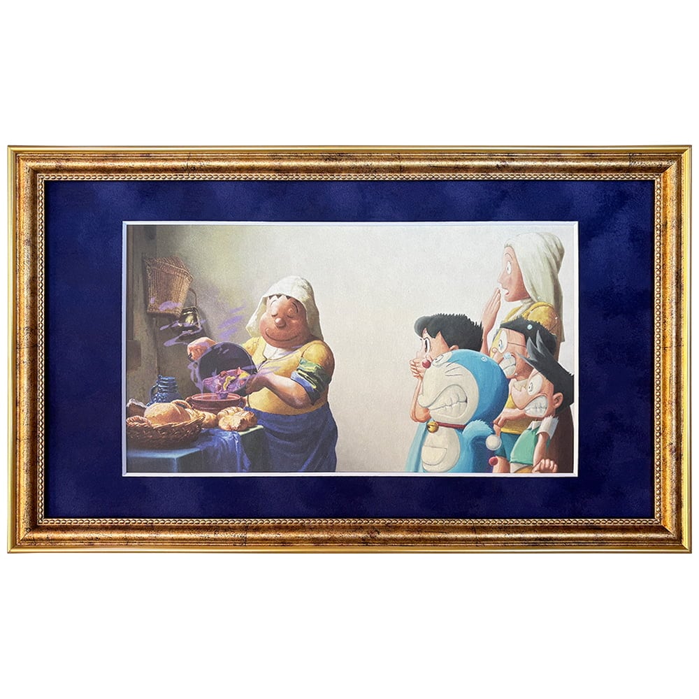 映画ドラえもん のび太の絵世界物語』名画ジークレー版画「牛乳を注ぐ