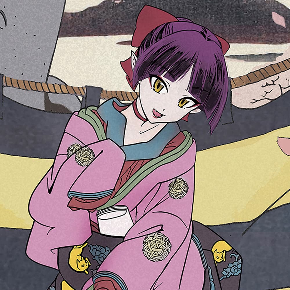 ゲゲゲ浮世絵「あやかしの花」｜ゲゲゲの鬼太郎コラボ｜浮世絵工房