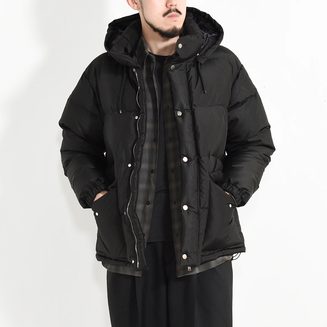 a25c17bl01c]MARKAWARE (マーカウェア)Silk Taffeta Silk Down Parka