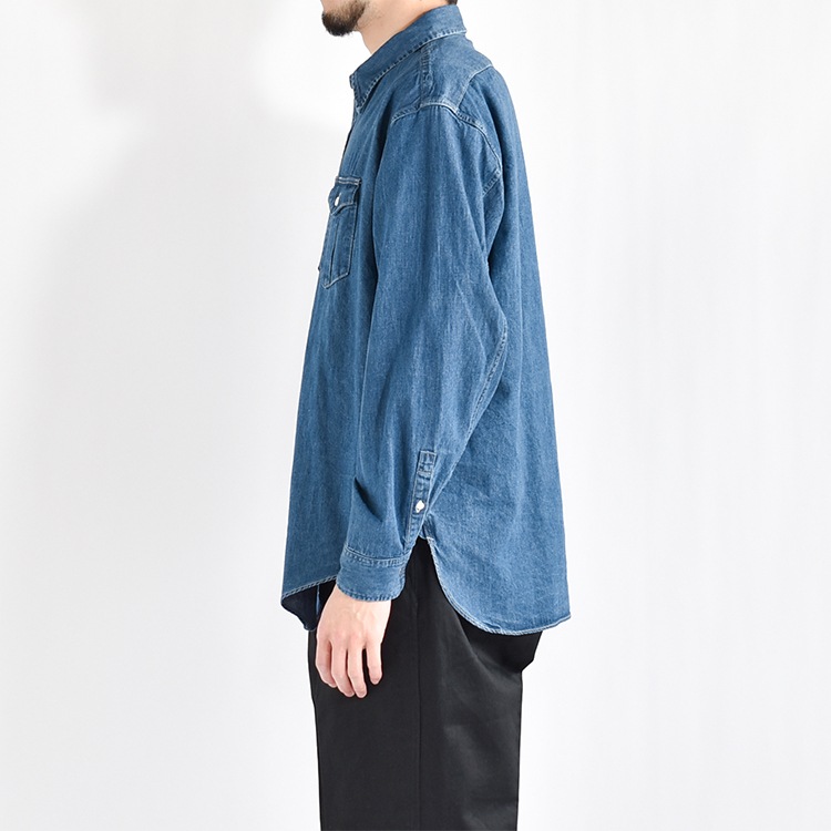 PMAR-LS05]PHIGVEL(フィグベル) DENIM WORKADAY SHIRT / デニムワーカ