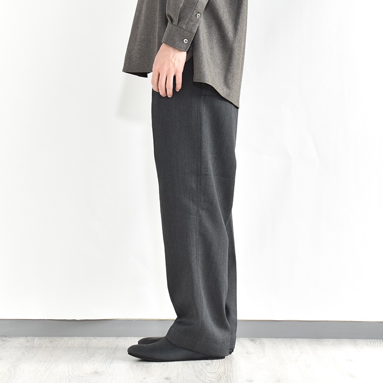 UNPT57]un/unbient(アン/アンビエント)Wide Pull Pants/ T/W Twill