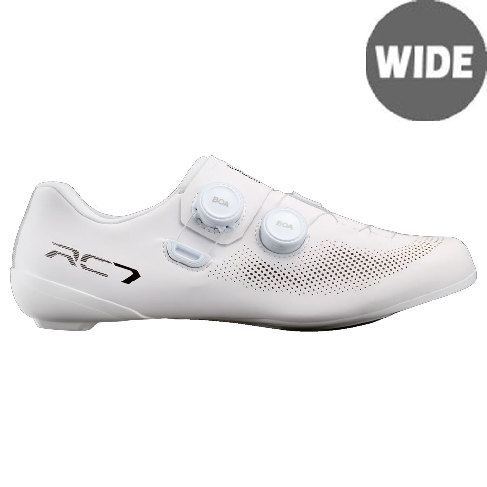 シマノ SH-RC703 ホワイト ワイドタイプ SPD-SL シューズ | すべての