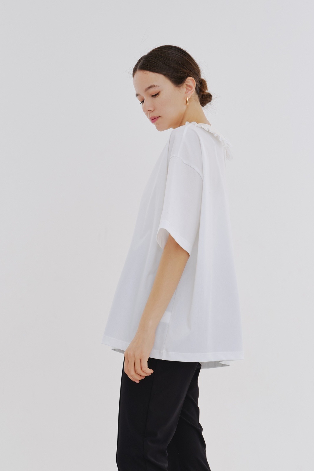 yori yori フロッキーカラードットTee フロッキードットカラーTee