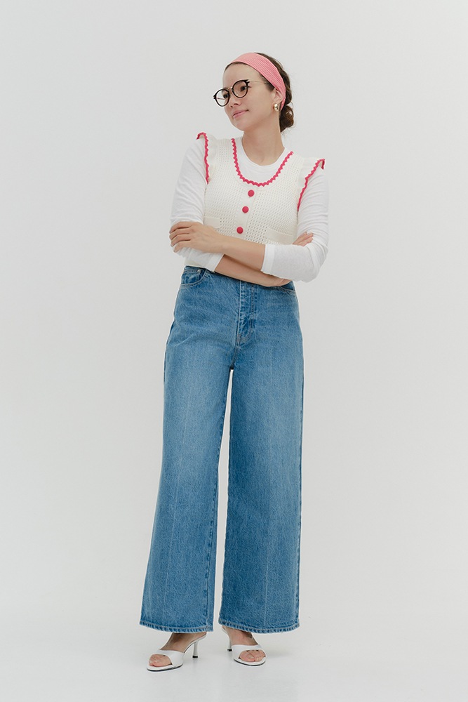 タグ付き新品✨️ yori ヨリ Jane ワイドデニム 40 Janeワイドデニム