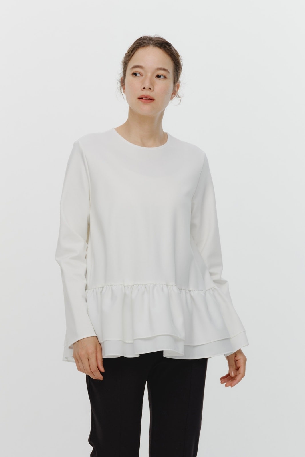 yoriぬくぬくヘムフリルブラウス 36