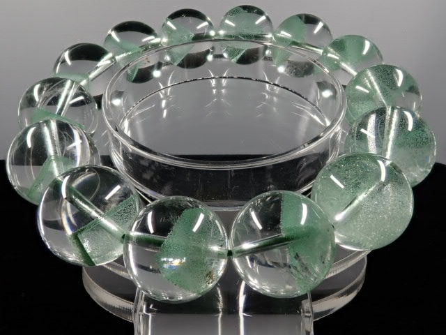 エメラルドグリーンファントムクォーツ ブレスレット 15.6㎜ XA