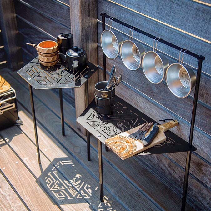 デバイスワークス X ANCAM メタヘキテハーフ 焚き火ハンガー DEVISE