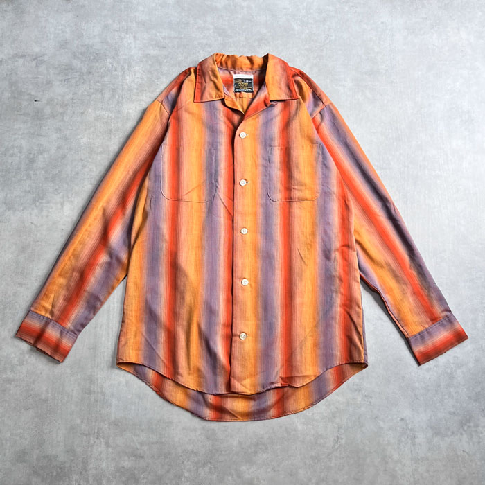 VINTAGE 70'S SEARS PERMA-PREST OPEN COLLAR LONG SLEEVE SHIRTS