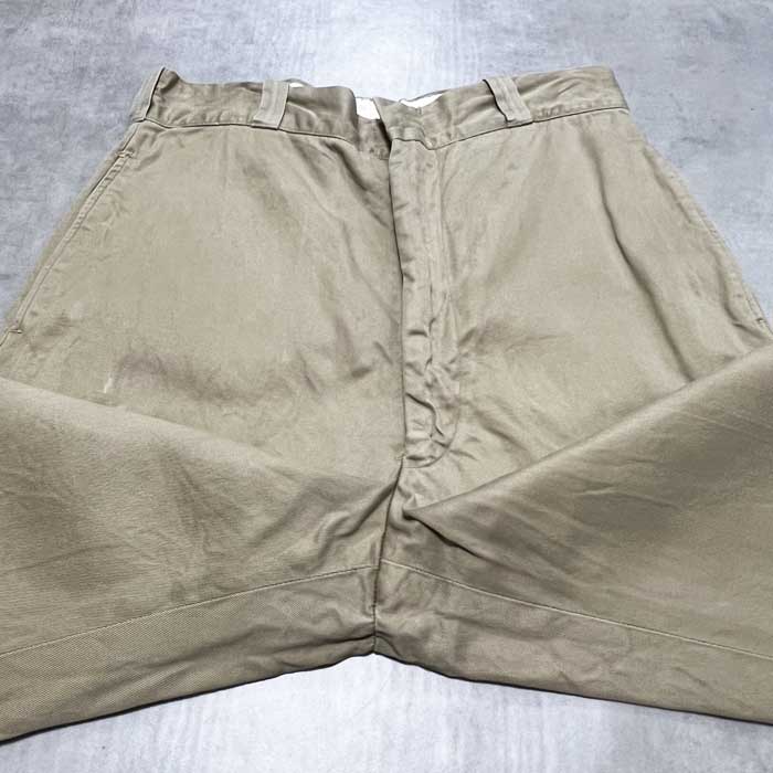 60's U.S ARMY ZIP CHINO TROUSERS W30/L34 60年代 アメリカ陸軍