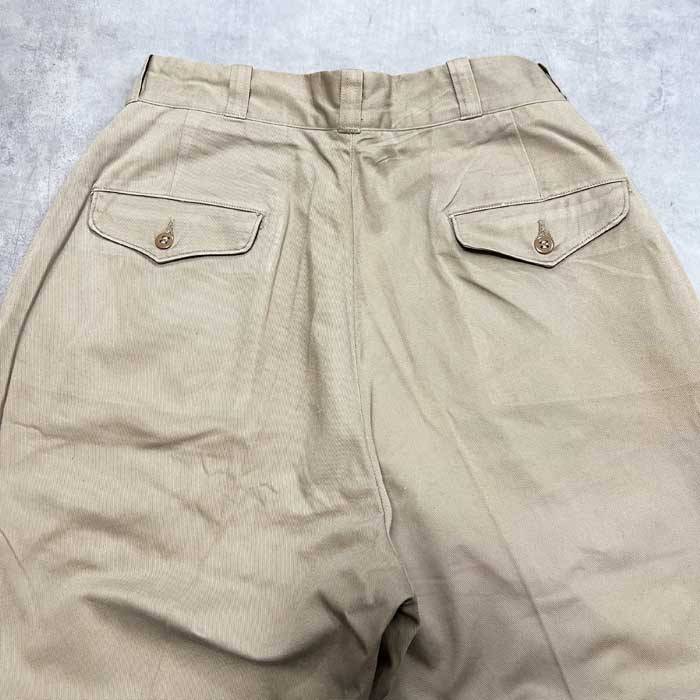 60's USMC ZIP CHINO TROUSERS W30/L34 60年代 アメリカ海兵隊