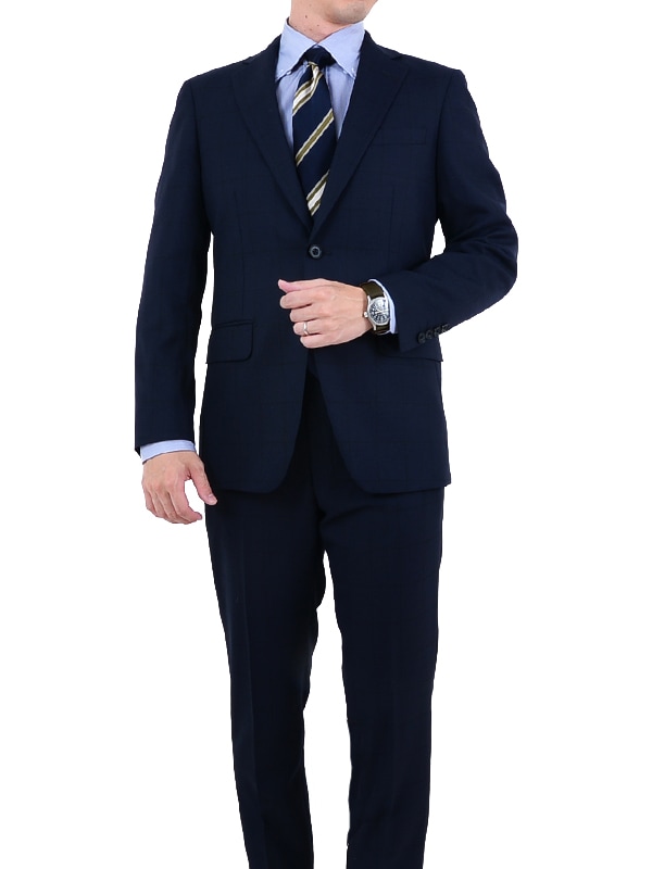 ≪WEB特価≫ウール混/パンツ洗える/ベーシック/ネイビー/チェック