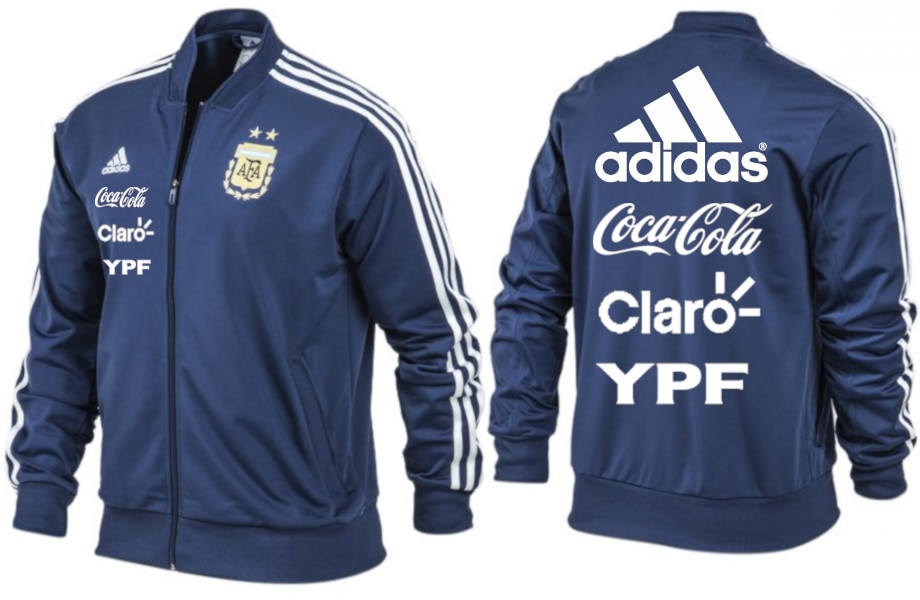 アディダスアルゼンチン代表中綿ジャケットスポンサー入り アディダス