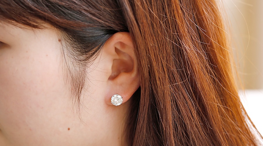 美品✨agete アガット ピアス ダイヤ 一粒 片耳のみ ゴールド 18K