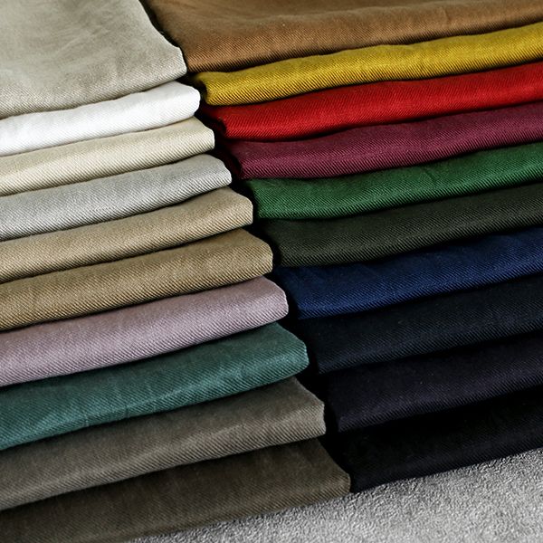 洗いをかけた 綾織 フレンチリネン odw加工 40番手 【麻 生地 無地】